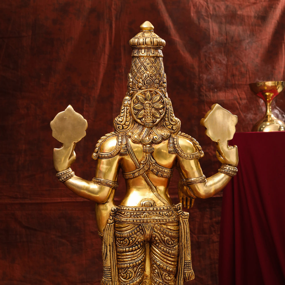 Brass Tirupati Balaji/Venkateshwar Statue (41 Inch) Vedansh Craft