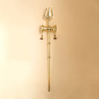 Brass Shiva's Damru Trishul With Bell Vedansh Craft