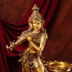 Brass Standing Superfine Krishna Idol (35 Inch) Vedansh Craft