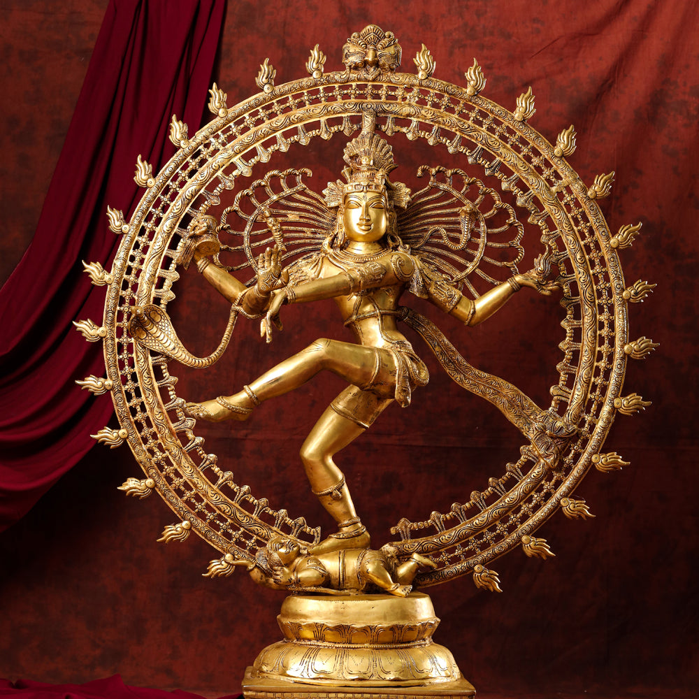 Brass Nataraja Dancing Shiva Statue (47 Inch) Vedansh Craft