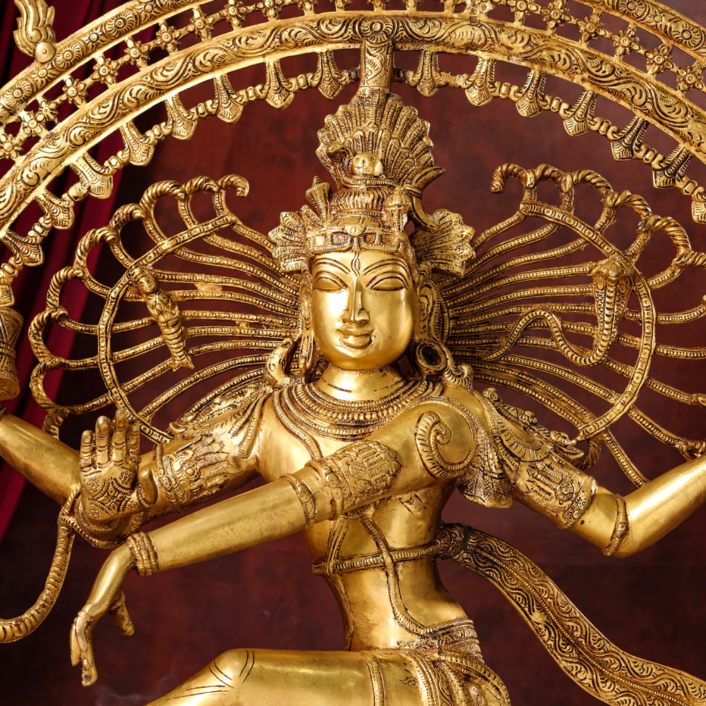 Brass Nataraja Dancing Shiva Statue (47 Inch) Vedansh Craft