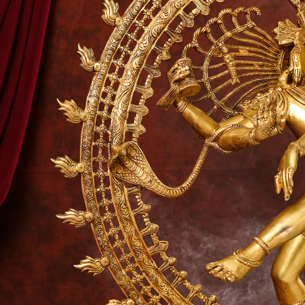 Brass Nataraja Dancing Shiva Statue (47 Inch) Vedansh Craft