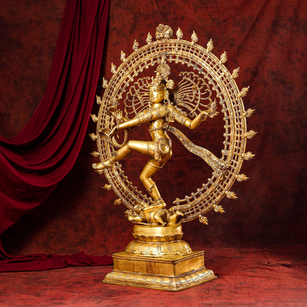 Brass Nataraja Dancing Shiva Statue (47 Inch) Vedansh Craft