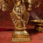 Brass Standing Lord Krishna Statue With Tree (38 Inch) Vedansh Craft