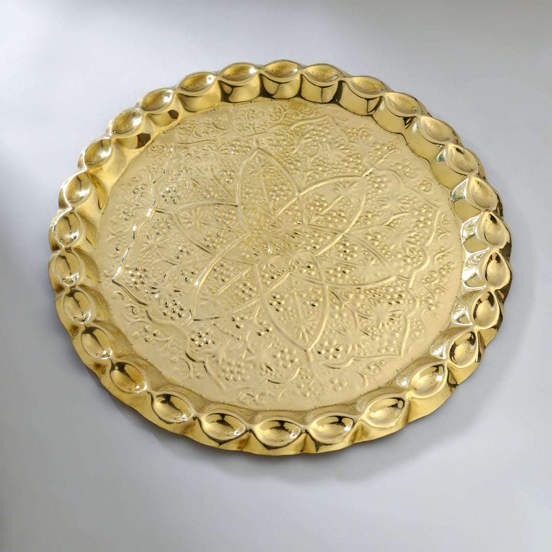 Brass Traditional Pooja Thal (17 Inch) Vedansh Craft