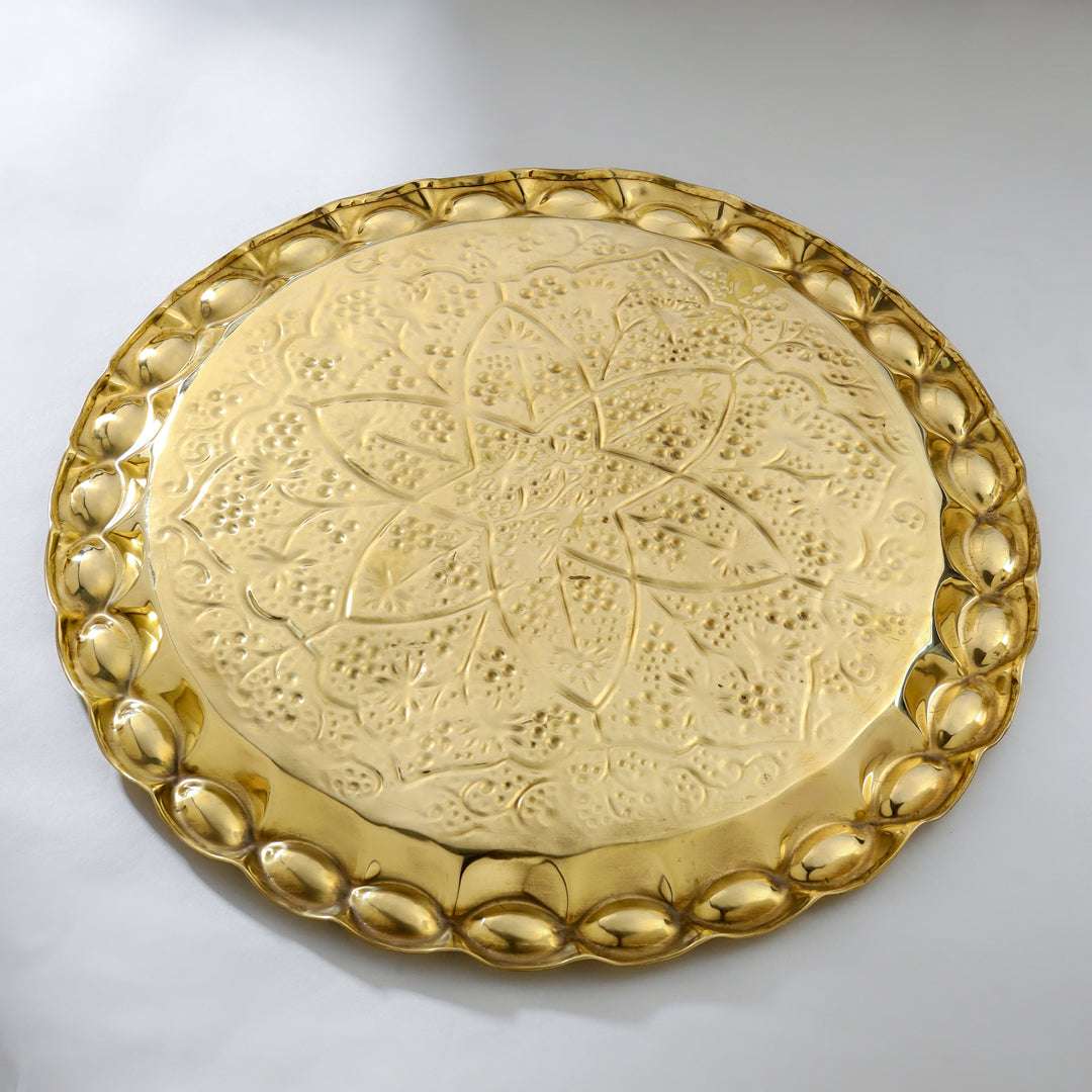 Brass Traditional Pooja Thal (17 Inch) Vedansh Craft