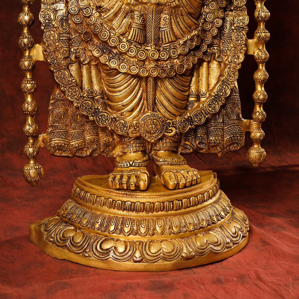 Brass Tirupati Balaji/Venkateshwar Idol (48 Inch) Vedansh Craft