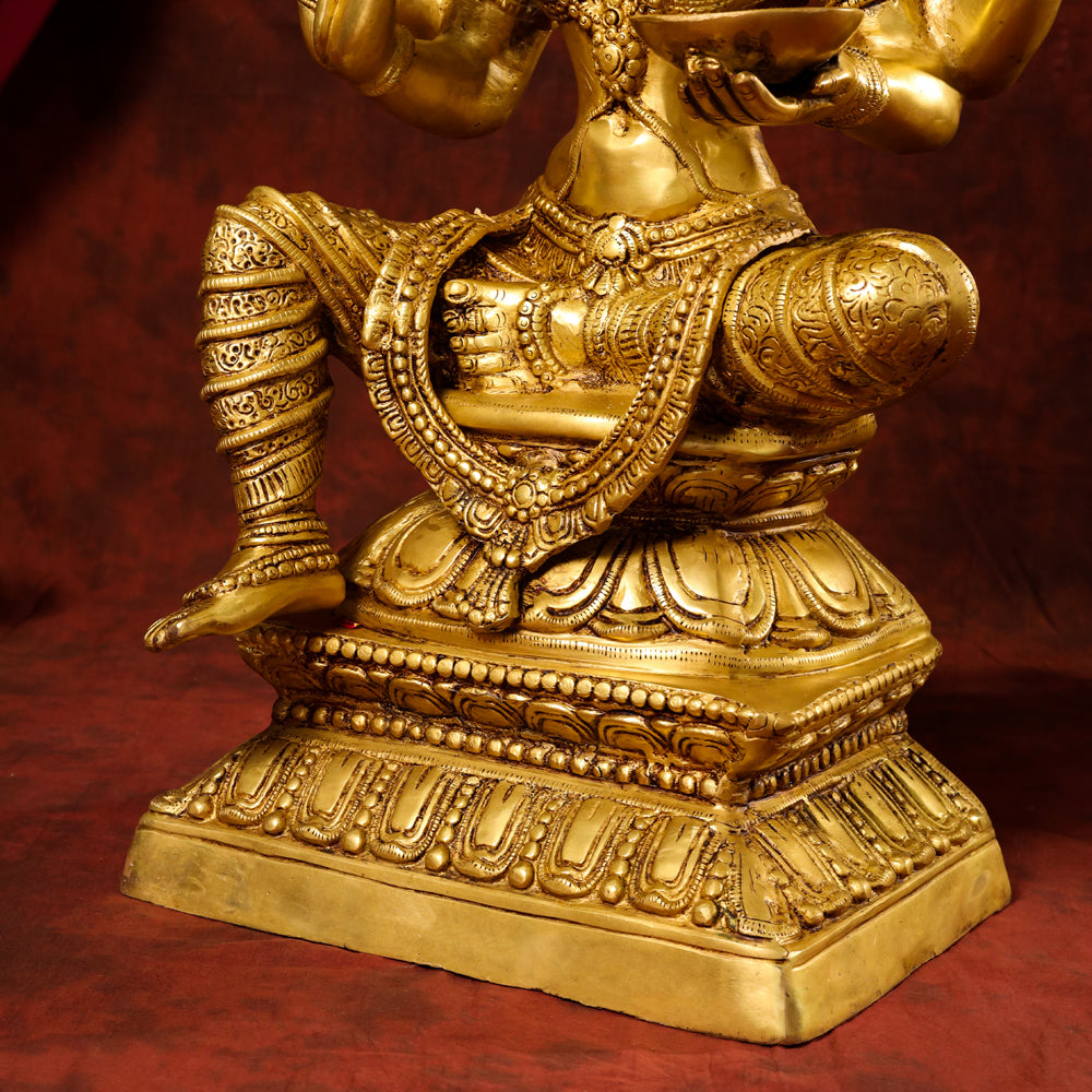 Brass Sitting Karumari Amman Statue (32 Inch) Vedansh Craft