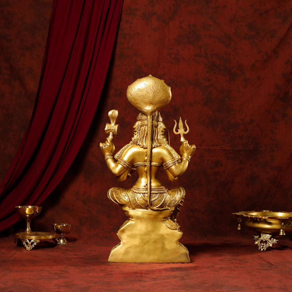 Brass Sitting Karumari Amman Statue (32 Inch) Vedansh Craft