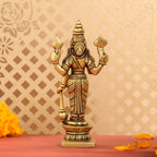 Brass Lord Vishnu Idol (5.2 Inch) Vedansh Craft