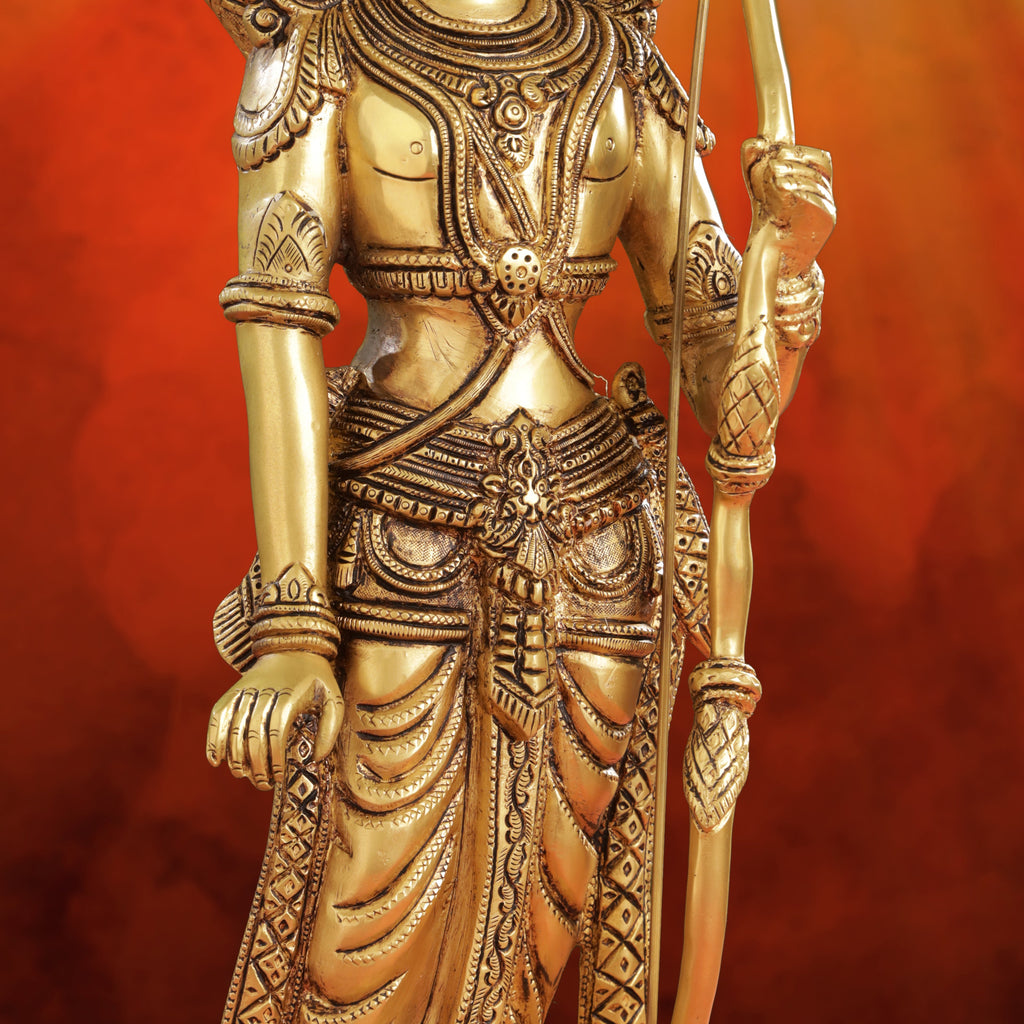 Brass Lord Ram Standing Statue  (24.5 Inch) Vedansh Craft