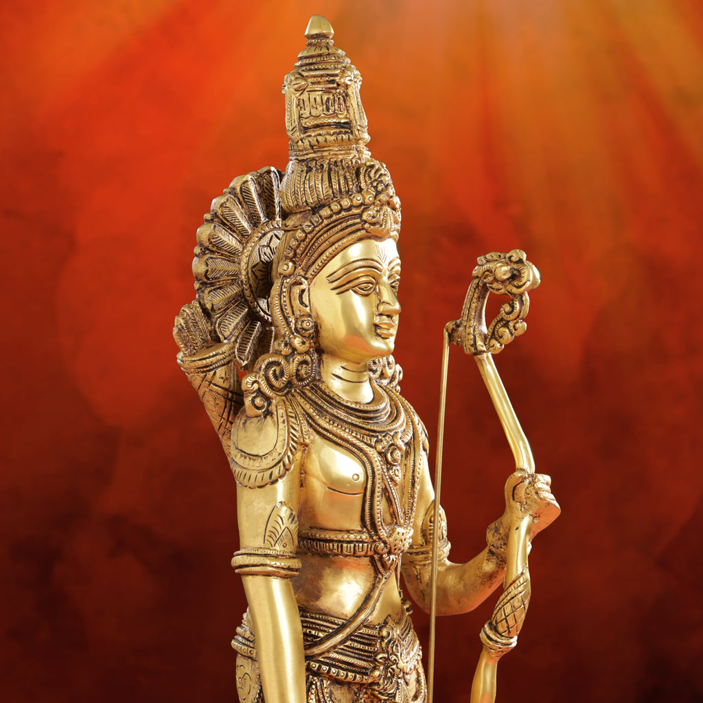 Brass Lord Ram Standing Statue  (24.5 Inch) Vedansh Craft