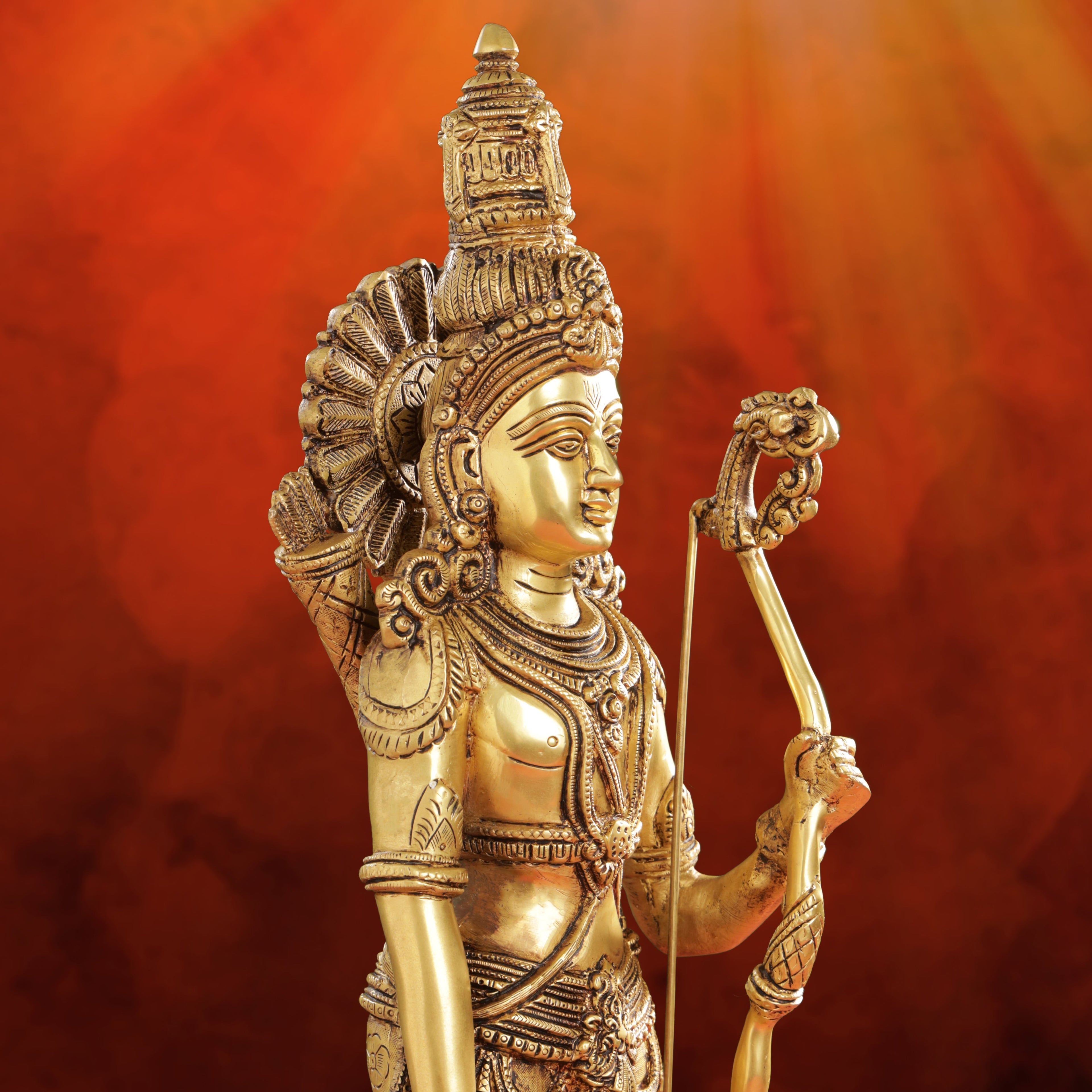 Brass Lord Ram Standing Statue  (24.5 Inch) Vedansh Craft