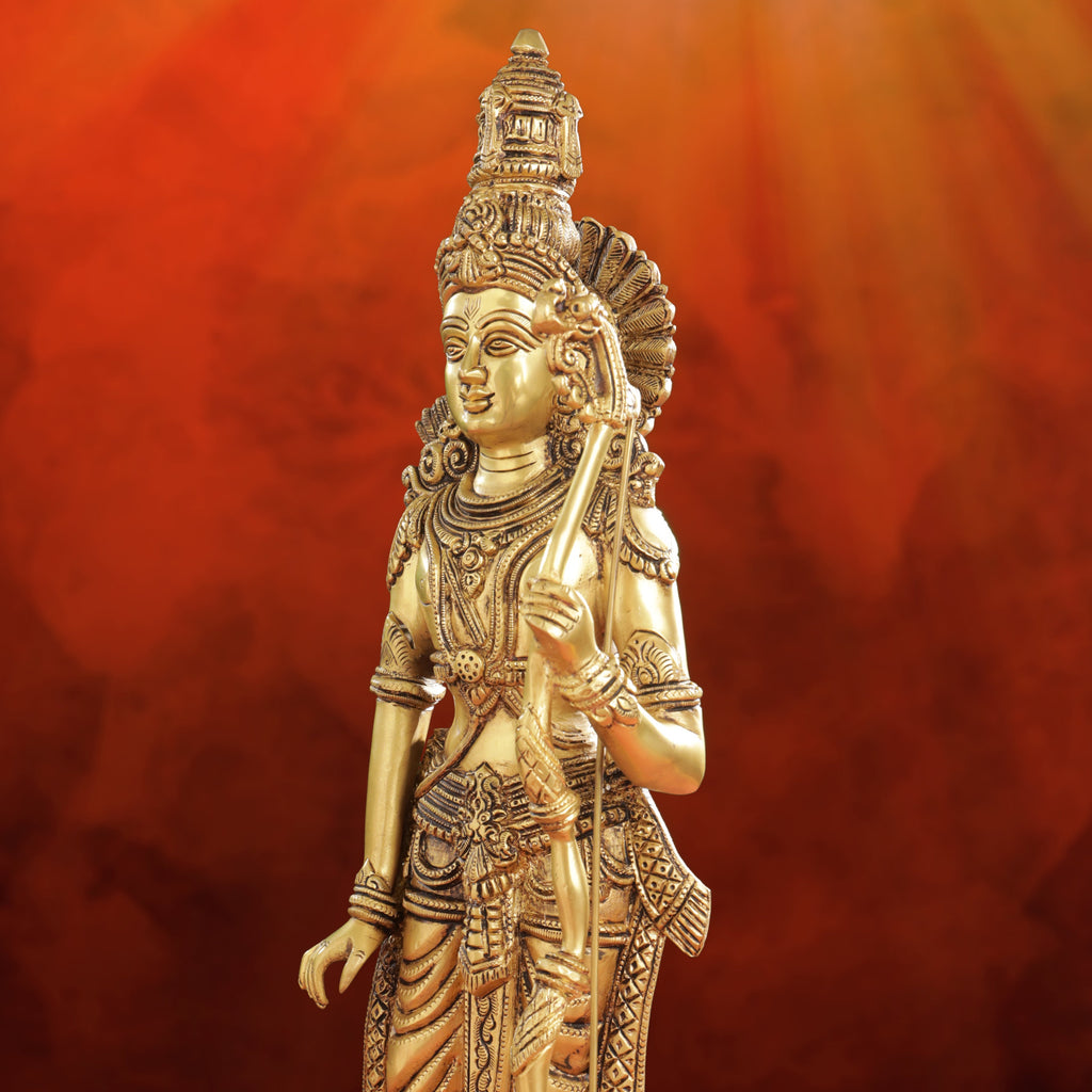 Brass Lord Ram Standing Statue  (24.5 Inch) Vedansh Craft