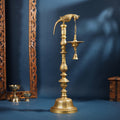 Brass Parrot Lamp With Bell (40 Inch) Vedansh Craft