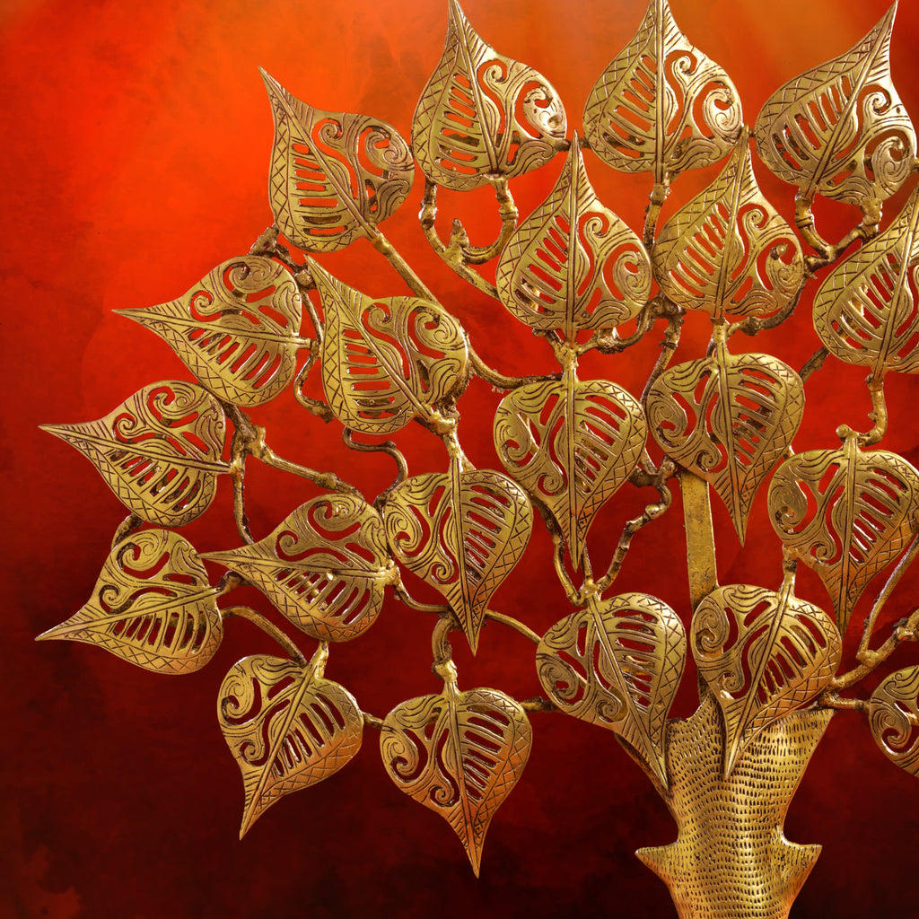 Brass Handcarved Kalpvriksha Tree Idol (31 Inch) Vedansh Craft
