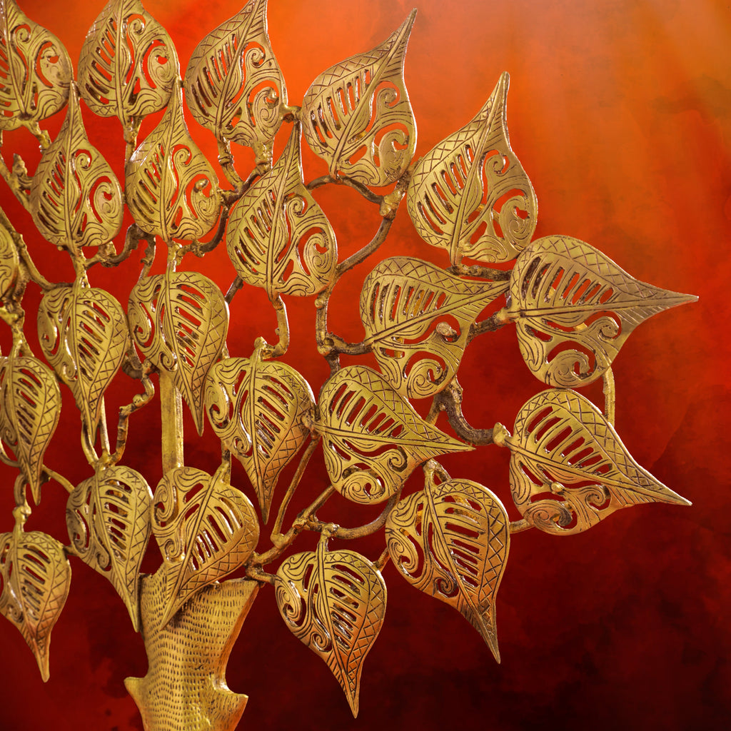 Brass Handcarved Kalpvriksha Tree Idol (31 Inch) Vedansh Craft