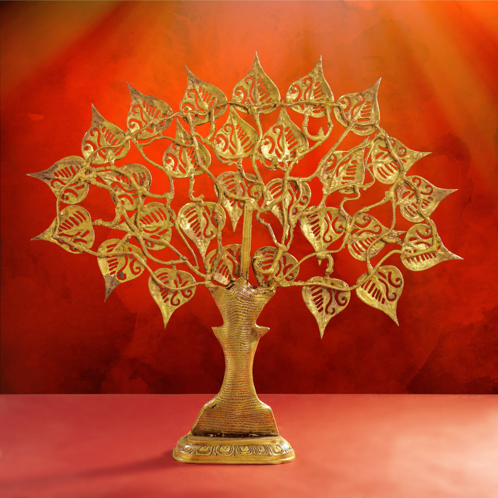Brass Handcarved Kalpvriksha Tree Idol (31 Inch) Vedansh Craft