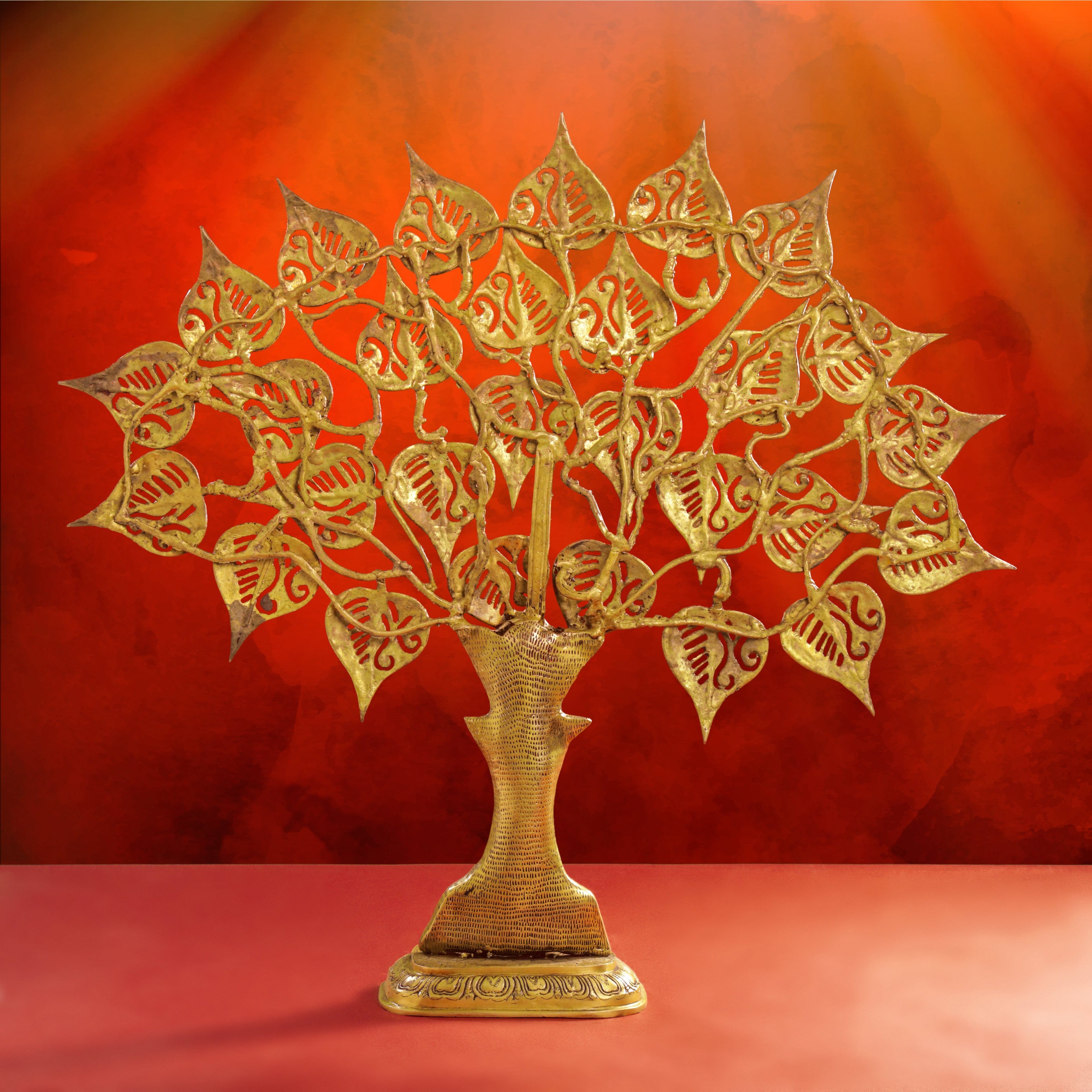 Brass Handcarved Kalpvriksha Tree Idol (31 Inch) Vedansh Craft