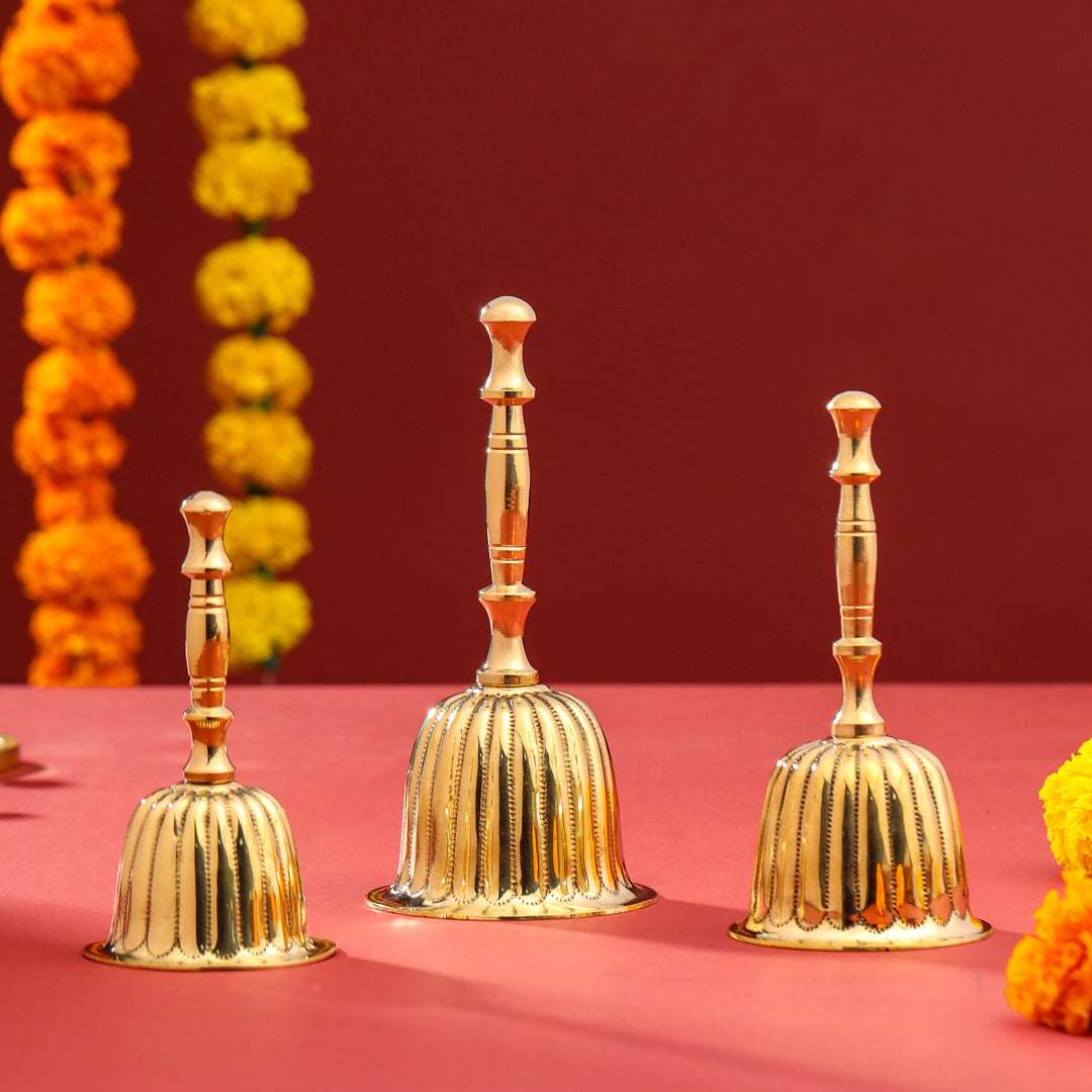 Brass Traditional Pooja Handbell Vedansh Craft