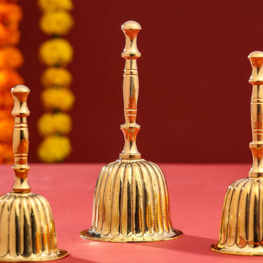 Brass Traditional Pooja Handbell Vedansh Craft