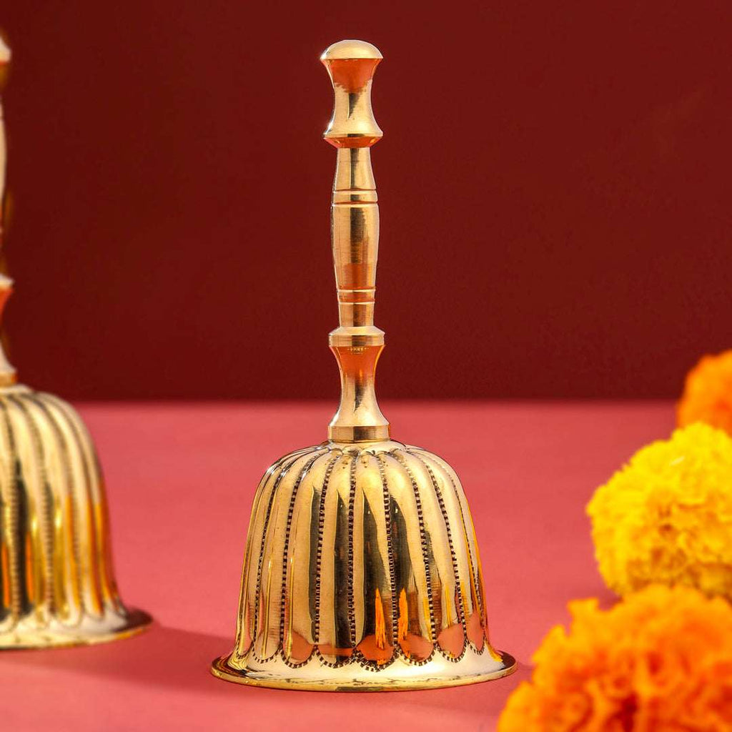 Brass Traditional Pooja Handbell Vedansh Craft