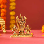 Brass Balaji, Shankh Chakra And Namah Showpiece (3.5 Inch) Vedansh Craft