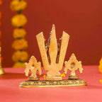 Brass Balaji, Shankh Chakra And Namah Showpiece (3.5 Inch) Vedansh Craft