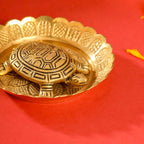 Brass Tortoise With Plate Set Vedansh Craft