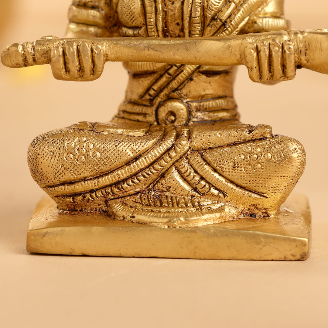 Brass Annapurna Devi Statue (4 Inch) Vedansh Craft