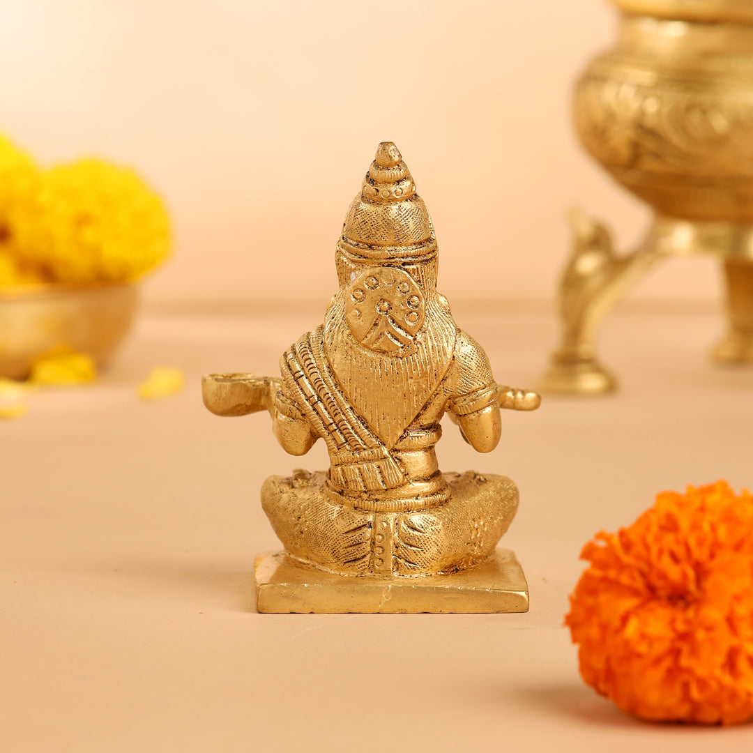 Brass Annapurna Devi Statue (4 Inch) Vedansh Craft