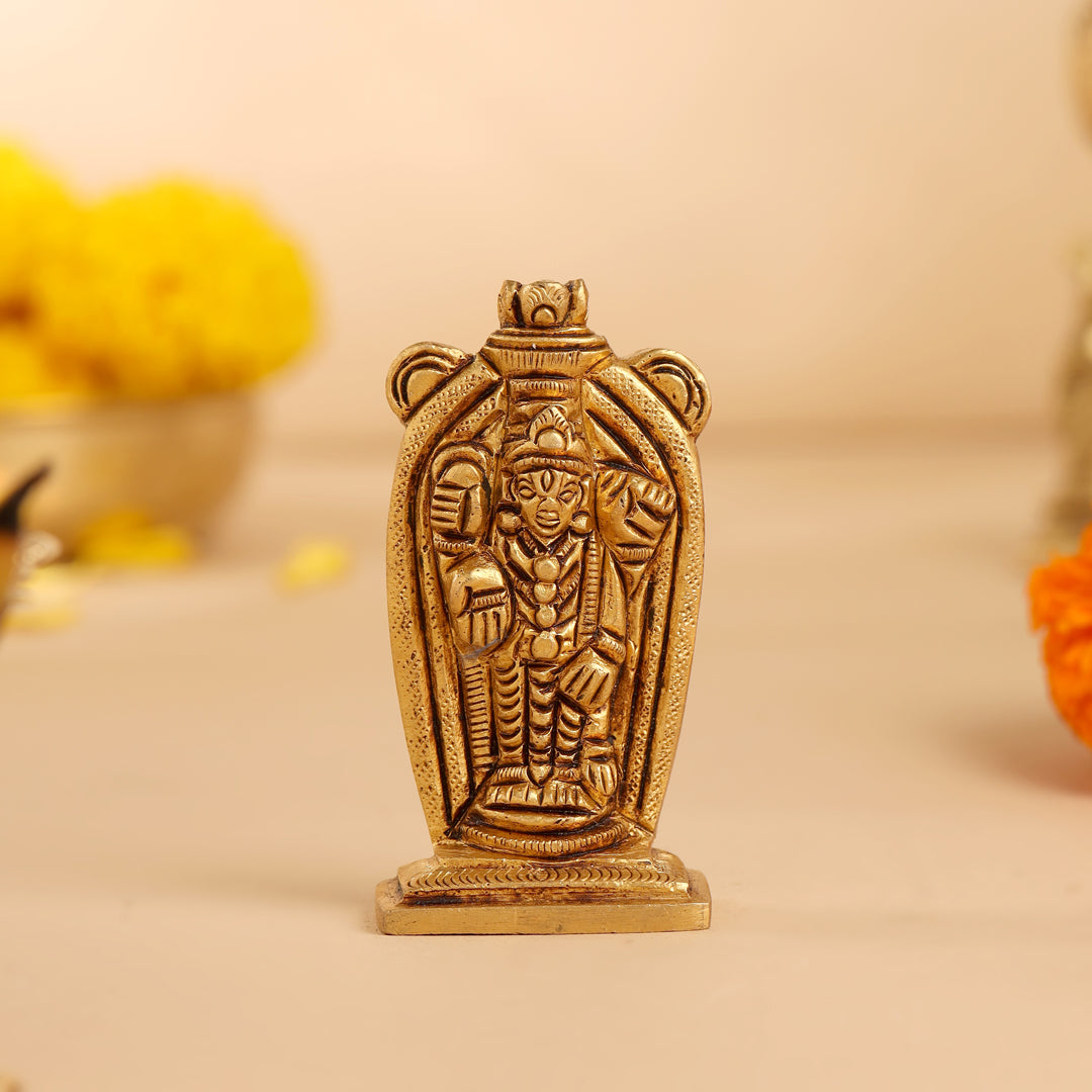 Brass Tirupati Balaji/Venkateshwar Idol (2.8 Inch) Vedansh Craft