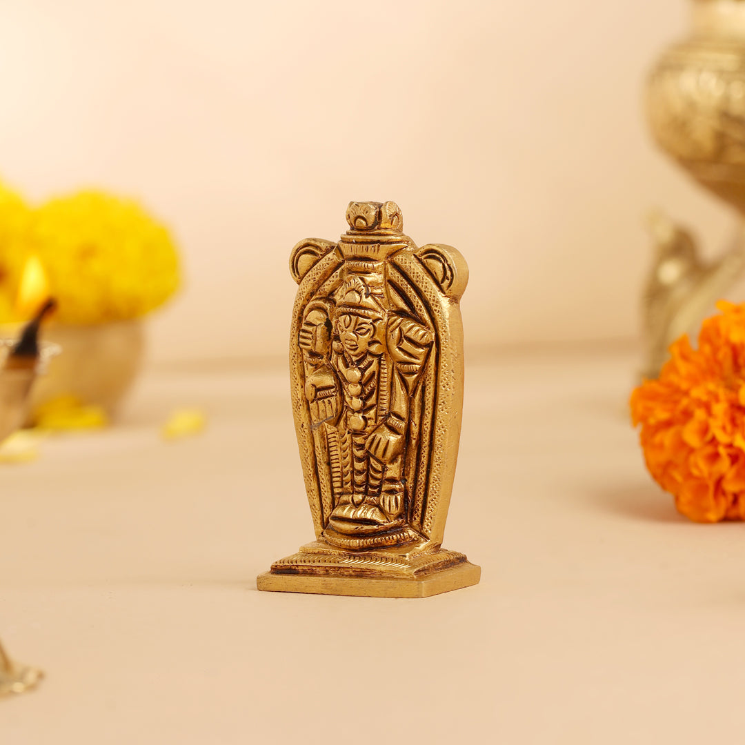 Brass Tirupati Balaji/Venkateshwar Idol (2.8 Inch) Vedansh Craft