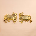 Brass Kamdhenu Cow Wall Hanging Set (7 Inch) Vedansh Craft