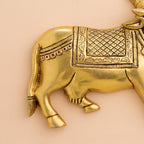 Brass Kamdhenu Cow Wall Hanging Set (7 Inch) Vedansh Craft
