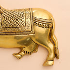 Brass Kamdhenu Cow Wall Hanging Set (7 Inch) Vedansh Craft