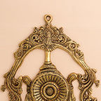Brass Shankh Chakra Namah Wall Hanging Set (12.5 Inch) Vedansh Craft