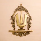 Brass Shankh Chakra Namah Wall Hanging Set (12.5 Inch) Vedansh Craft