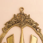 Brass Shankh Chakra Namah Wall Hanging Set (12.5 Inch) Vedansh Craft
