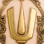 Brass Shankh Chakra Namah Wall Hanging Set (12.5 Inch) Vedansh Craft