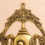 Brass Shankh Chakra Namah Wall Hanging Set (12.5 Inch) Vedansh Craft