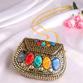 Mosaic Design Metal Sling Bag/Clutch (5 Inch) Vedansh Craft