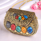 Mosaic Design Metal Sling Bag/Clutch (5 Inch) Vedansh Craft