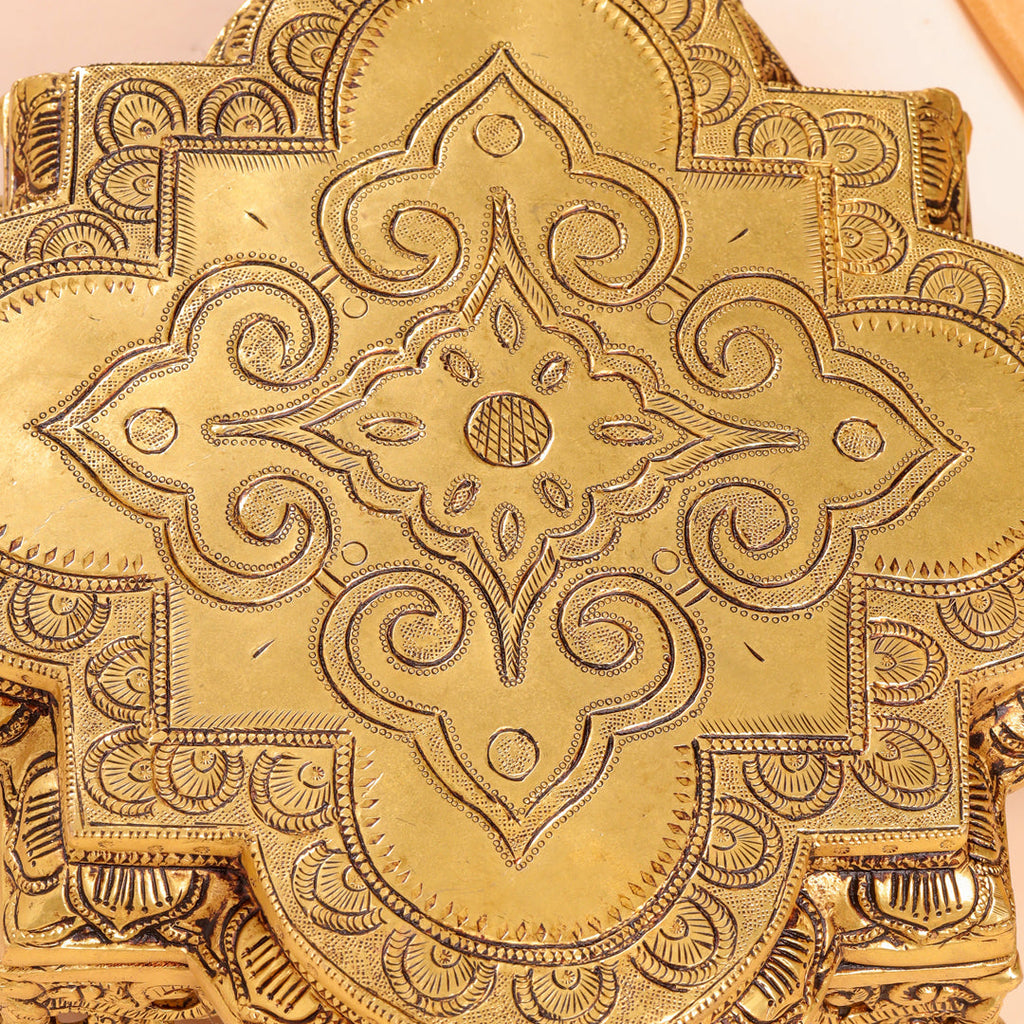 Brass Ethnic Chowki (4 Inch) Vedansh Craft