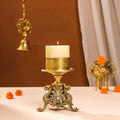 Brass Antique Candle Holder (7 Inch) Vedansh Craft
