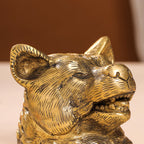 Brass Dog Inkwell/Ink Pot (3.5 Inch) Vedansh Craft