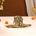 Brass Dog Inkwell/Ink Pot (4 Inch) Vedansh Craft