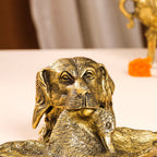 Brass Dog Inkwell/Ink Pot (4 Inch) Vedansh Craft