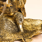 Brass Dog Inkwell/Ink Pot (4 Inch) Vedansh Craft