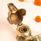 Brass Dog Inkwell/Ink Pot (4 Inch) Vedansh Craft